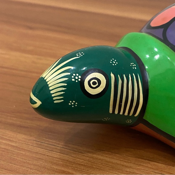 Unsigned Handpainted Mexican Pottery Redware Colorful Turtle Figurine - Picture 3 of 14